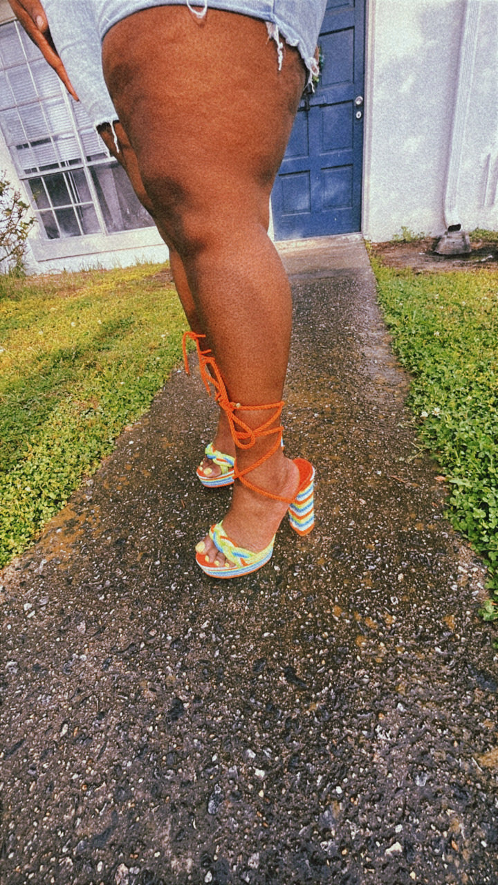Sunkissed Strut Platform Heels