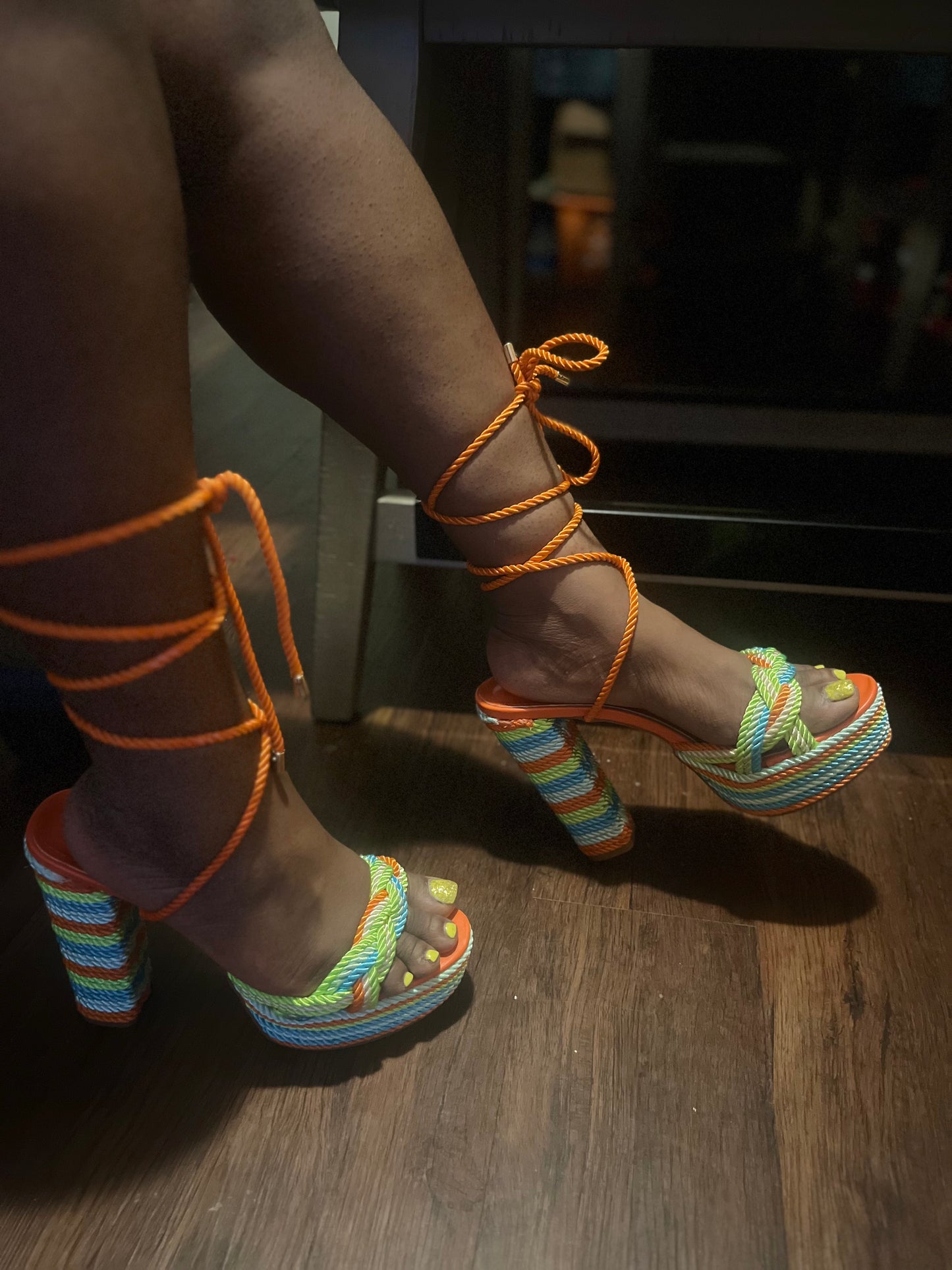 Sunkissed Strut Platform Heels